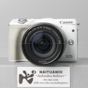 ( Used!! ) Canon EOS M3 White + Canon EF-M 18-55 F3.5-5.6 IS STM Black